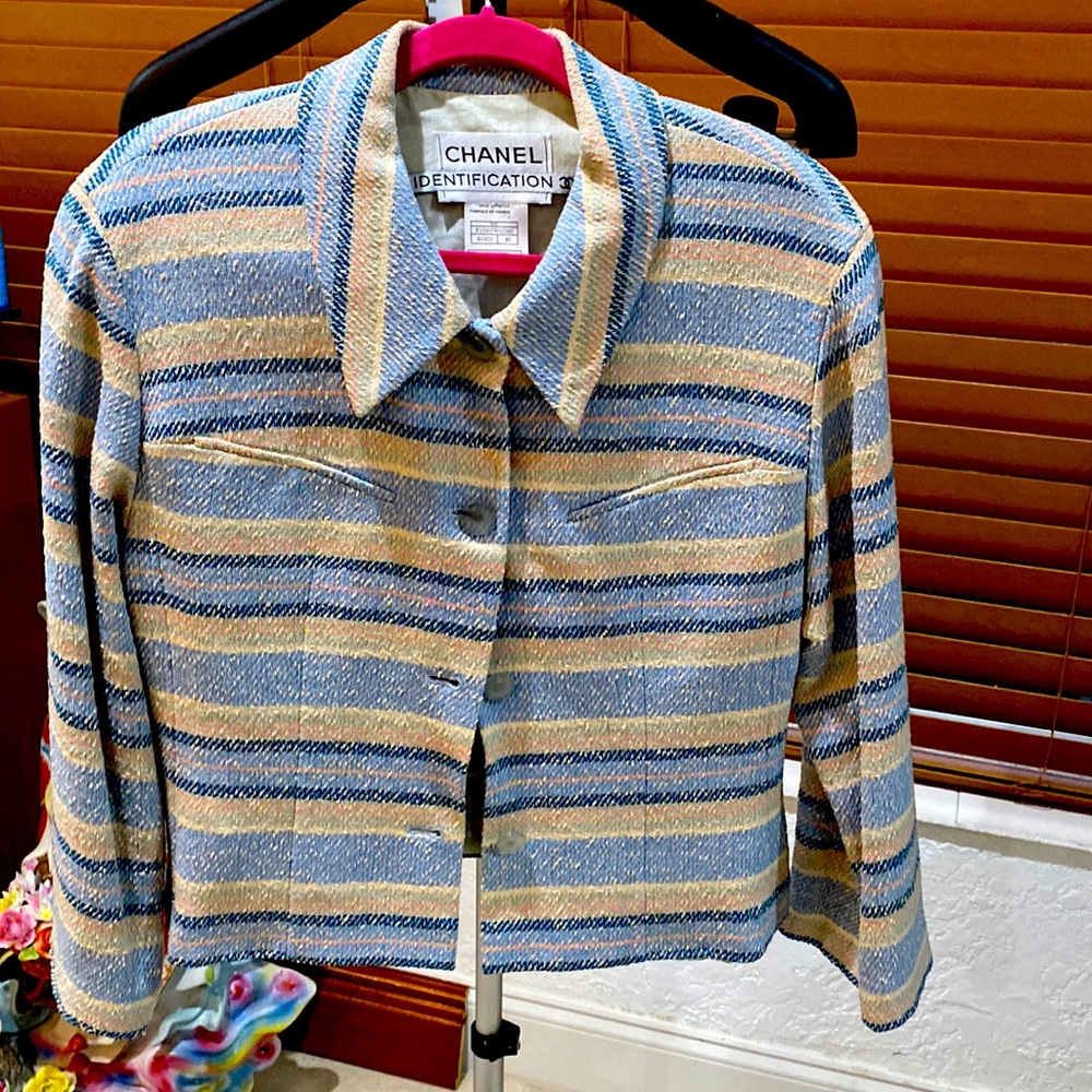 Unique finding Channel pastel colors fitted jacket,gorgeous!!